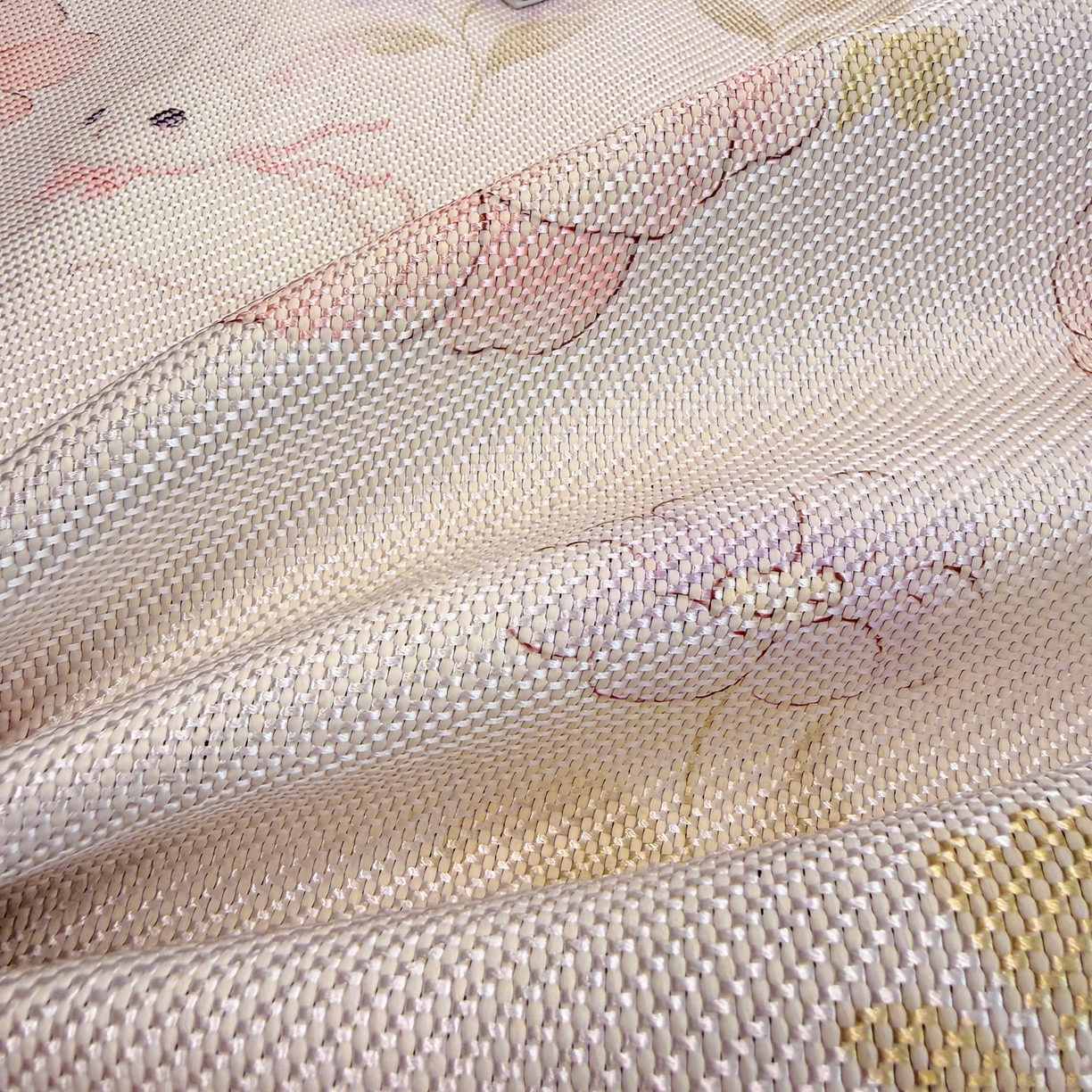 91家纺网 家纺一手货源 找家纺 沐慕 2026新款高克重600D冰丝印花冰藤席 冰藤-粉花兔语