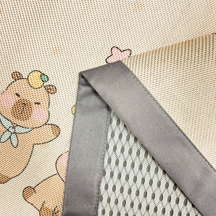 91家纺网 家纺一手货源 找家纺 沐慕 2026新款高克重600D冰丝印花冰藤席 冰藤-可爱巴拉