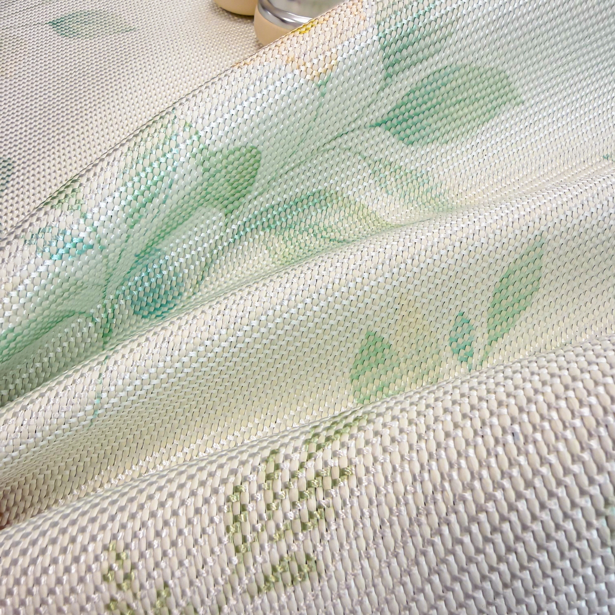 91家纺网 家纺一手货源 找家纺 沐慕 2026新款高克重600D冰丝印花冰藤席 冰藤-绿野兔踪