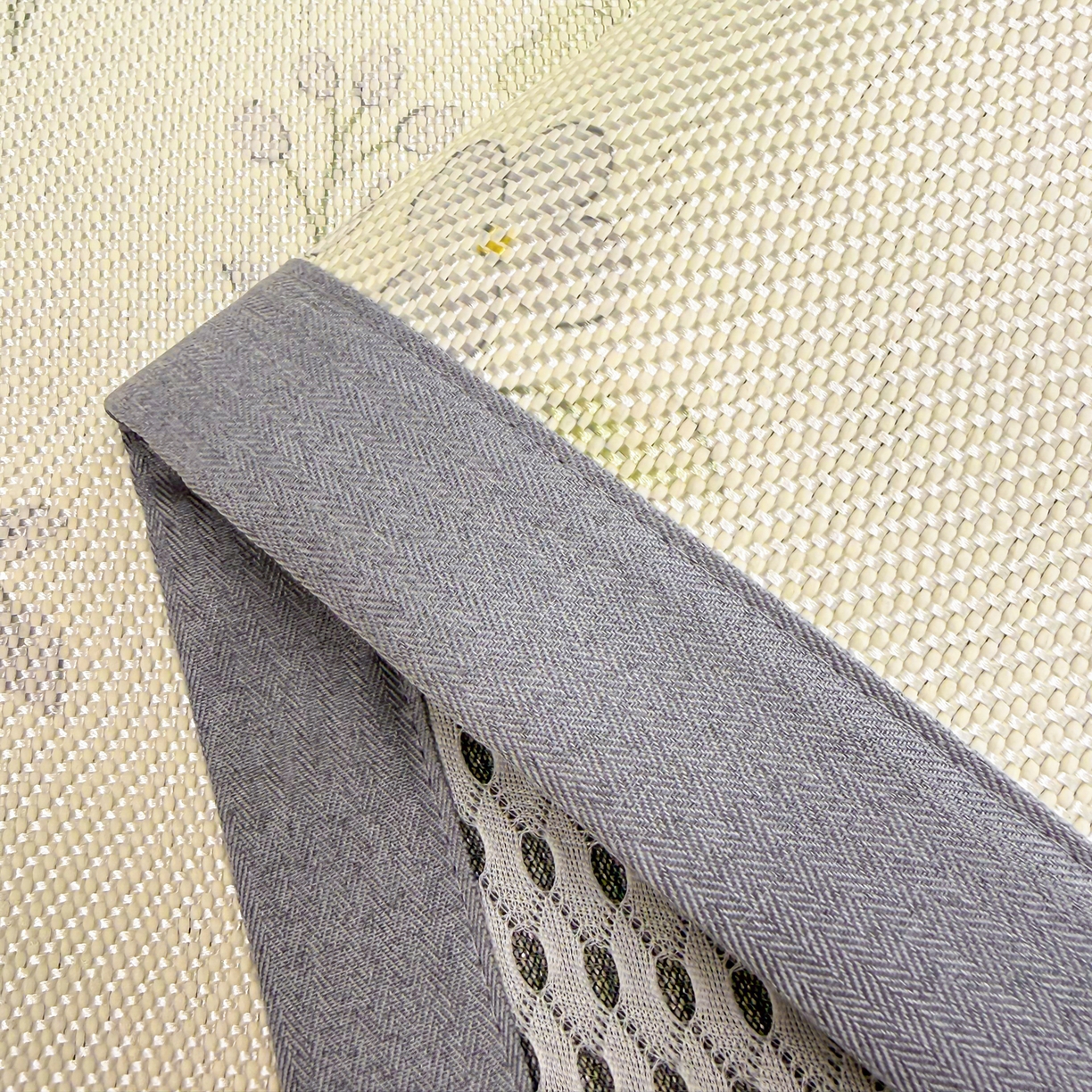 91家纺网 家纺一手货源 找家纺 沐慕 2026新款高克重600D冰丝印花冰藤席 冰藤-绿叶奶猫