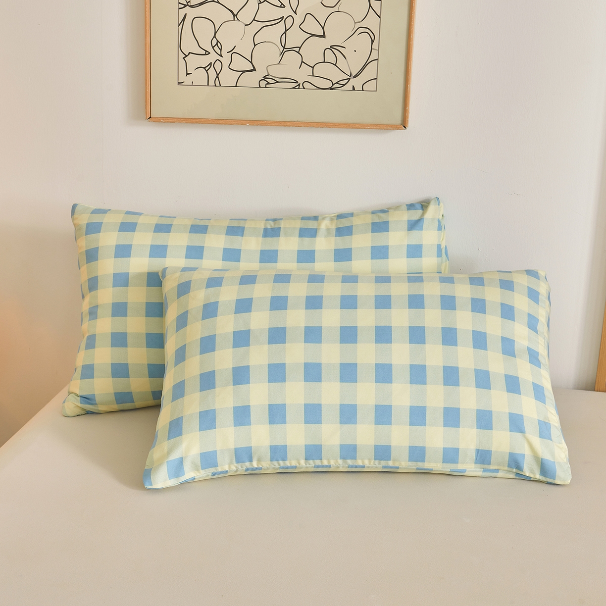 91家纺网 家纺一手货源 找家纺 （总）景眠 2026新款水洗棉格子夏被