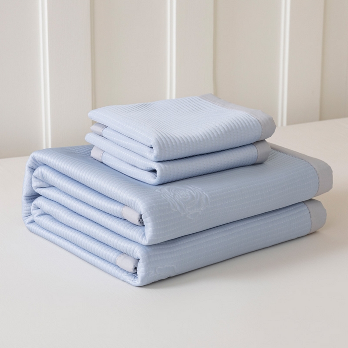 91家纺网 家纺一手货源 找家纺 （总）野合家纺 2026新款豆豆凉席PE提花豆豆席席子凉席奶牛系列床单款