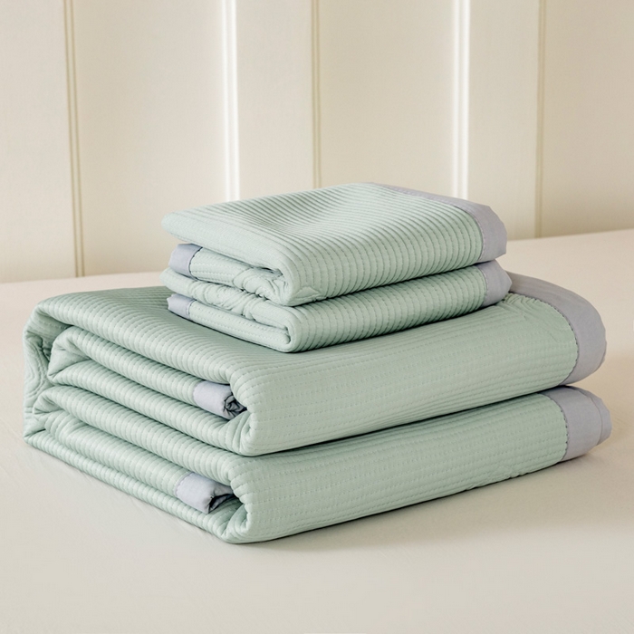 91家纺网 家纺一手货源 找家纺 （总）野合家纺 2026新款豆豆凉席PE提花豆豆席席子凉席奶牛系列床单款