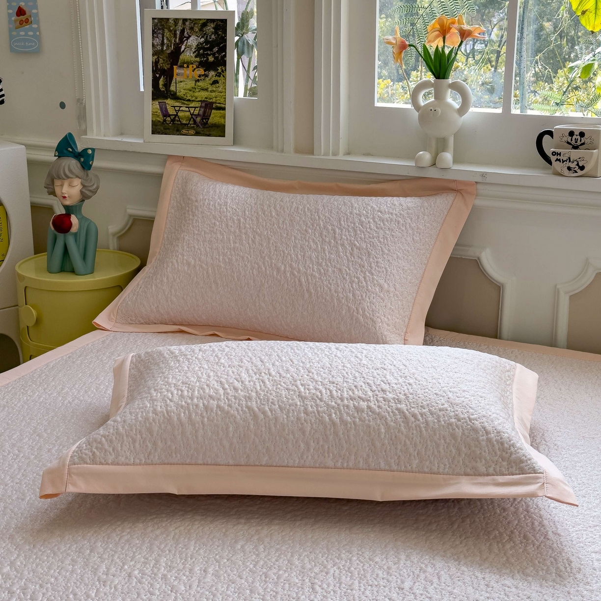 91家纺网 家纺一手货源 找家纺 几禾 2026春夏新款双泡刺绣款凉席席子空调软席 小熊派对 床席款