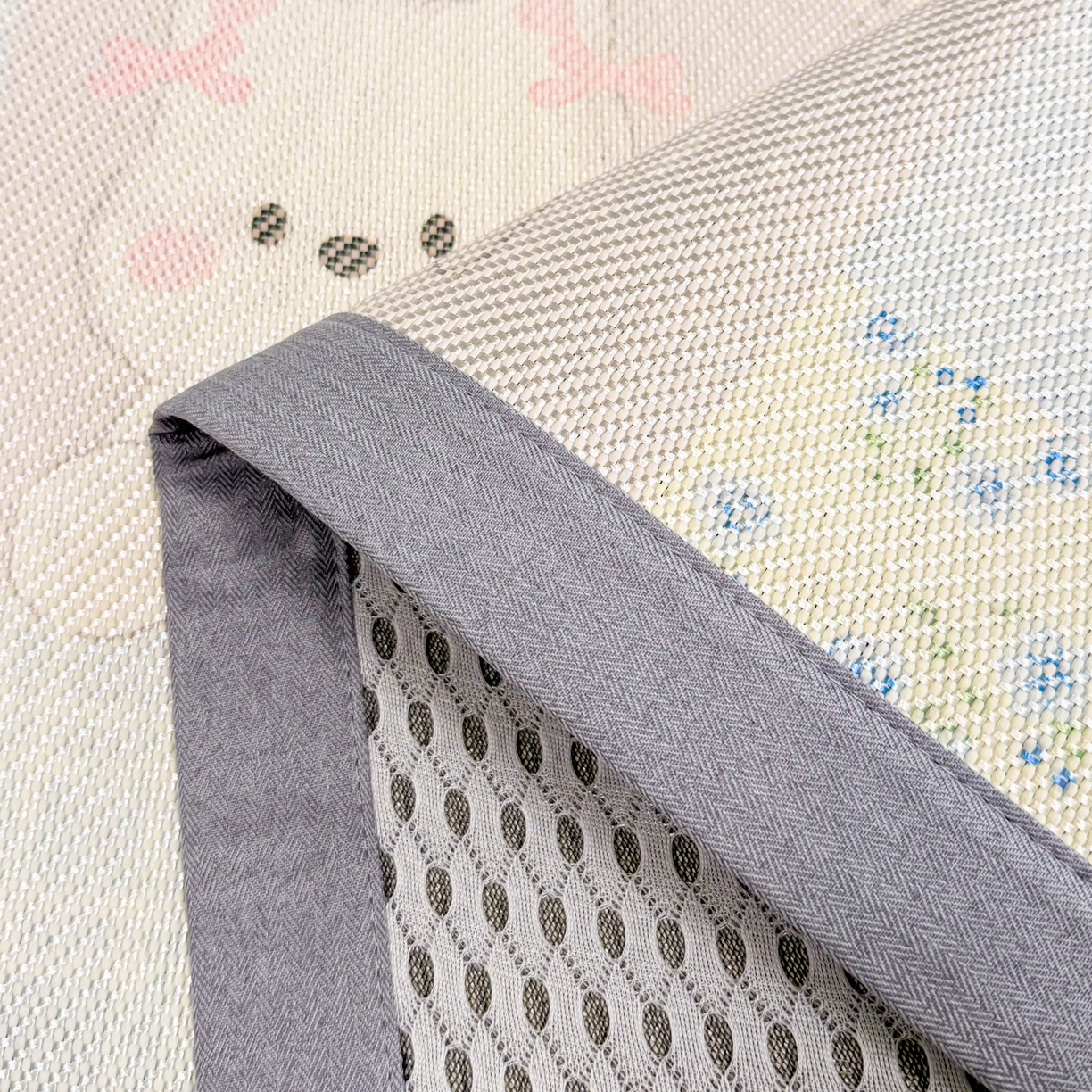 91家纺网 家纺一手货源 找家纺 沐慕 2026新款高克重600D冰丝印花冰藤席 冰藤-甜狗日记