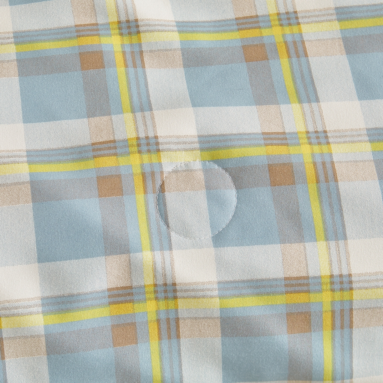 91家纺网 家纺一手货源 找家纺 景眠 2026新款水洗棉格子夏被 沐雅格 蓝