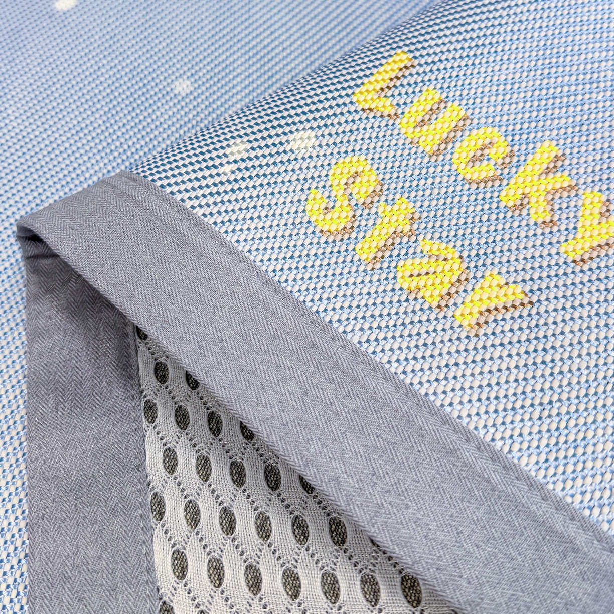 91家纺网 家纺一手货源 找家纺 沐慕 2026新款高克重600D冰丝印花冰藤席 冰藤-星愿小福星