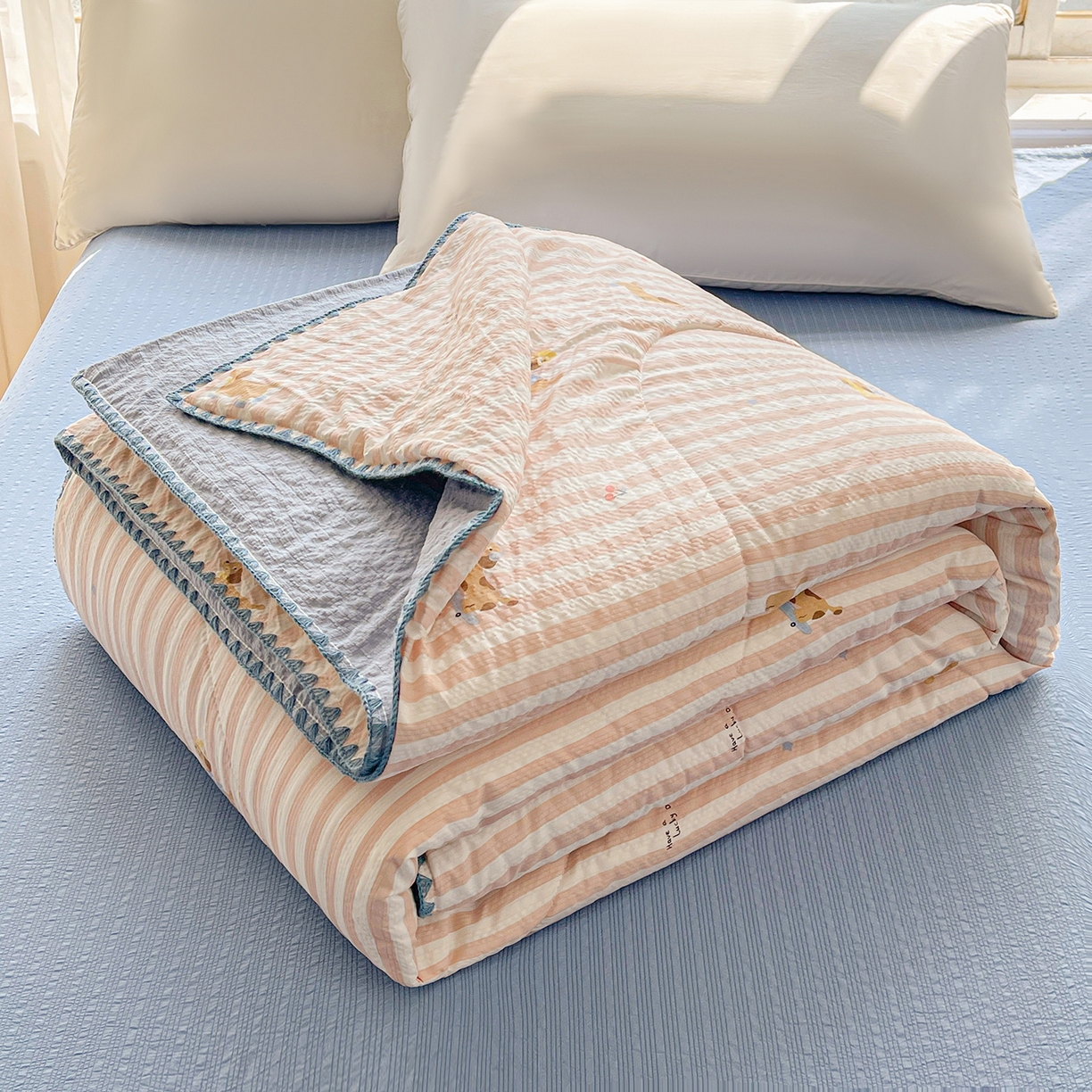 91家纺网 家纺一手货源 找家纺 犇牛仓储供应链 2026新款泡芙棉新疆棉花夏被被子被芯 时尚派对