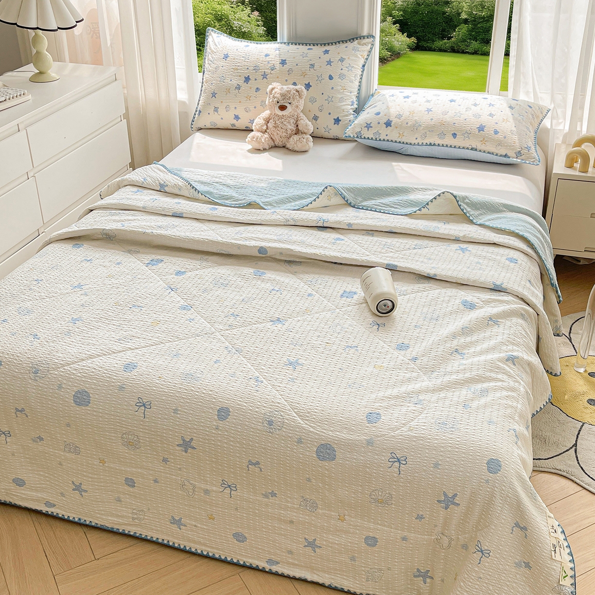 91家纺网 家纺一手货源 找家纺 犇牛仓储供应链 2026新款泡芙棉新疆棉花夏被被子被芯 神秘海域