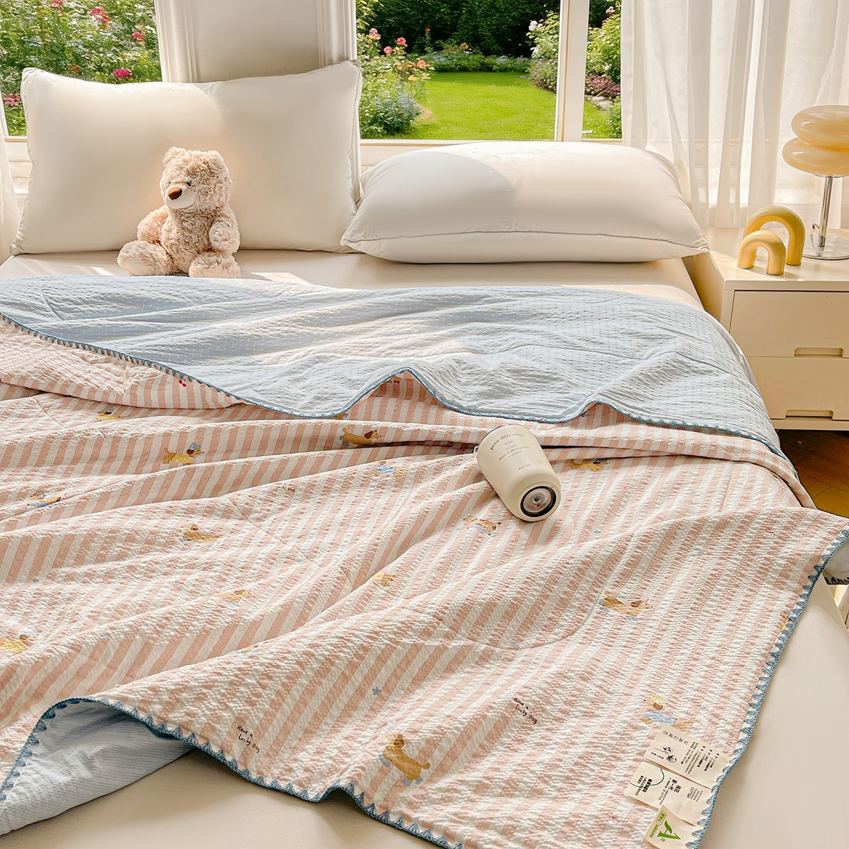 91家纺网 家纺一手货源 找家纺 犇牛仓储供应链 2026新款泡芙棉新疆棉花夏被被子被芯 时尚派对