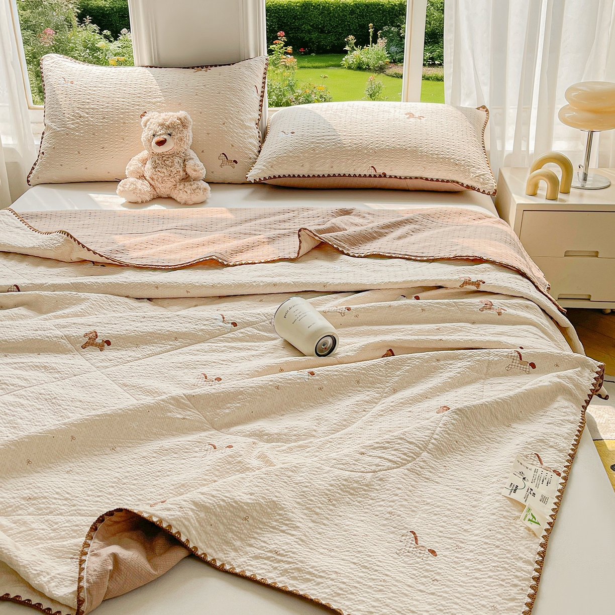 91家纺网 家纺一手货源 找家纺 犇牛仓储供应链 2026新款泡芙棉新疆棉花夏被被子被芯 吉祥马