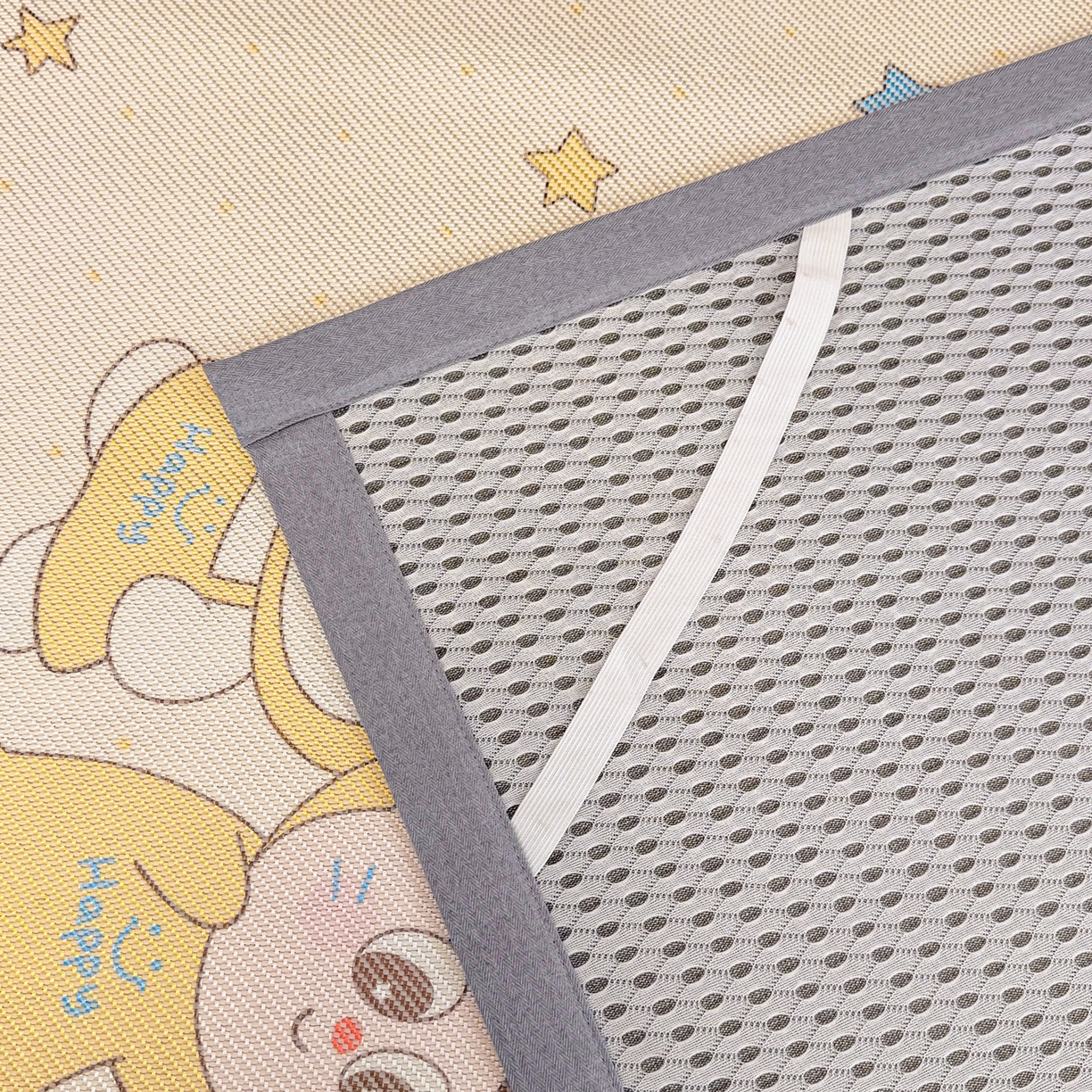 91家纺网 家纺一手货源 找家纺 沐慕 2026新款高克重600D冰丝印花冰藤席 冰藤-星愿小伙伴