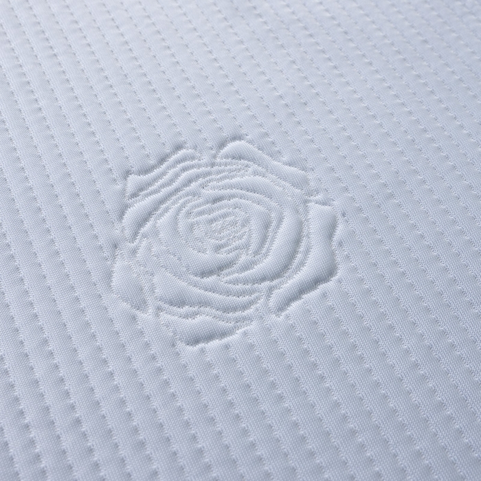 91家纺网 家纺一手货源 找家纺 野合家纺 2026新款豆豆凉席PE提花豆豆席席子凉席奶牛系列床单款 玫瑰-蓝