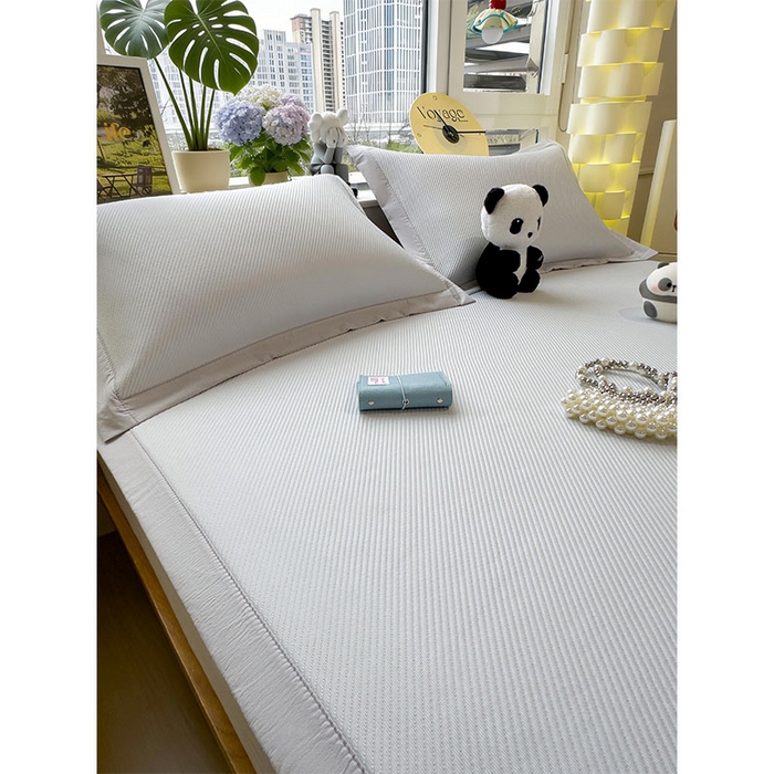 91家纺网 家纺一手货源 找家纺 几禾 2026春夏新款斜纹刺绣软席凉席席子空调软席 熊猫团子 床席款