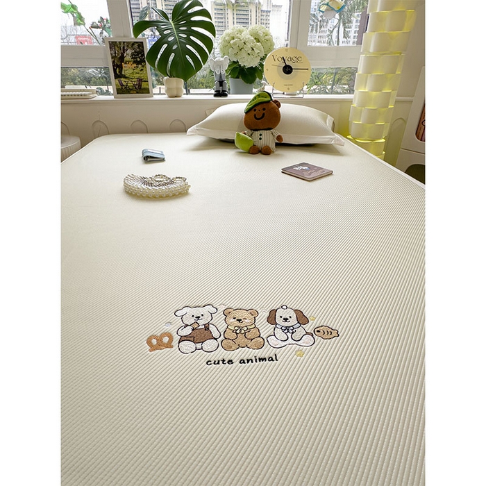 91家纺网 家纺一手货源 找家纺 几禾 2026春夏新款斜纹刺绣软席凉席席子空调软席 小友聚会 床席款