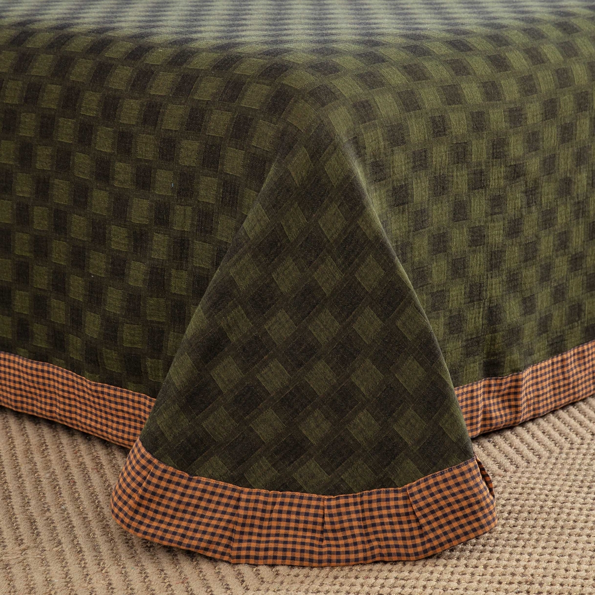 91家纺网 家纺一手货源 找家纺 （总）仰望棉麻双层纱供应链 2026新款朦胧格全棉色织提花双层纱纽扣款