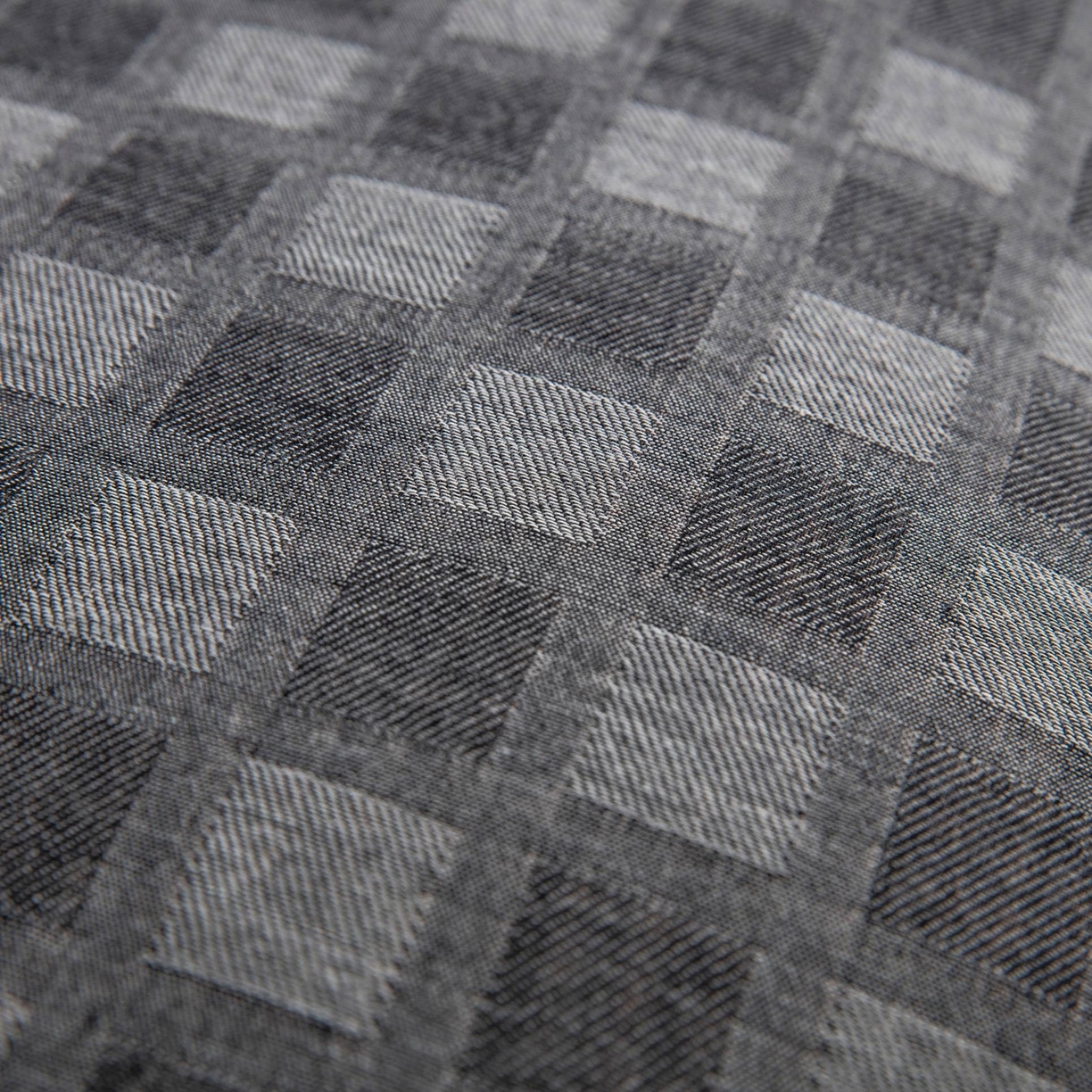 91家纺网 家纺一手货源 找家纺 仰望棉麻双层纱供应链 2026新款朦胧格全棉色织提花双层纱纽扣款 朦胧格-浅灰