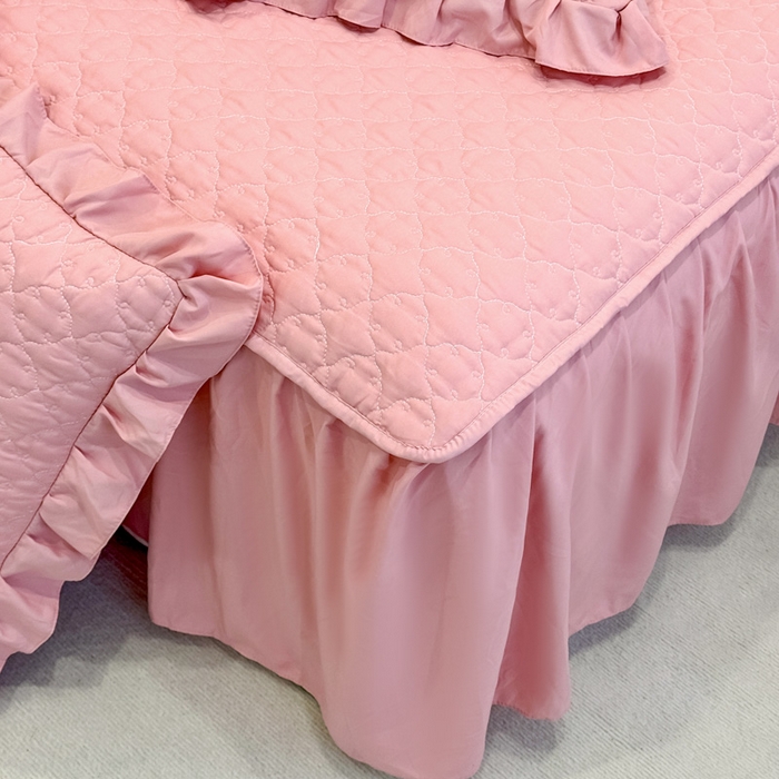 91家纺网 家纺一手货源 找家纺 （总）野合家纺 2026新款A类水洗棉纯色夹棉床裙单床裙床裙单件