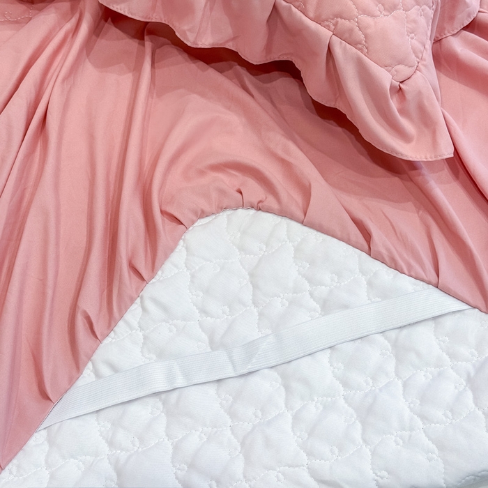 91家纺网 家纺一手货源 找家纺 （总）野合家纺 2026新款A类水洗棉纯色夹棉床裙单床裙床裙单件