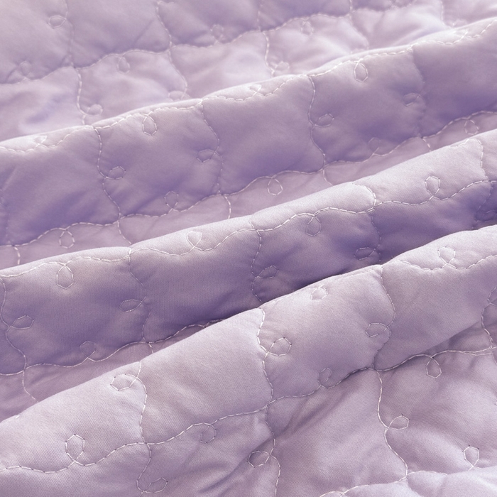 91家纺网 家纺一手货源 找家纺 野合家纺 2026新款A类水洗棉纯色夹棉床裙单床裙床裙单件 浅紫