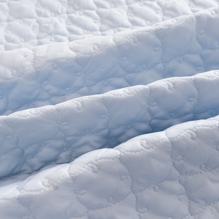 91家纺网 家纺一手货源 找家纺 野合家纺 2026新款A类水洗棉纯色夹棉床裙单床裙床裙单件 天蓝