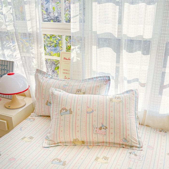 91家纺网 家纺一手货源 找家纺 （总）好亿来家纺 2026新款全棉纯棉印花小清新单枕套枕套单件