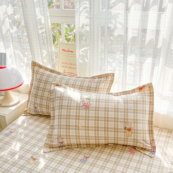 91家纺网 家纺一手货源 找家纺 （总）好亿来家纺 2026新款全棉纯棉印花小清新单枕套枕套单件