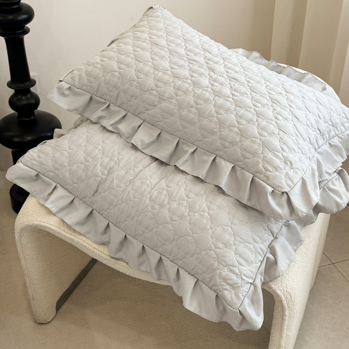 91家纺网 家纺一手货源 找家纺 野合家纺 2026新款A类水洗棉纯色夹棉床裙单床裙床裙单件 银灰