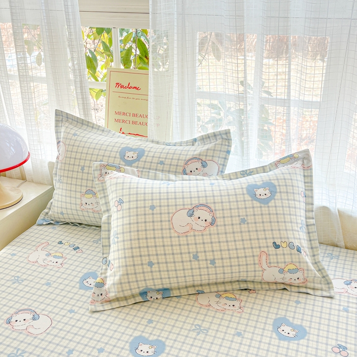 91家纺网 家纺一手货源 找家纺 （总）好亿来家纺 2026新款全棉纯棉印花小清新单枕套枕套单件