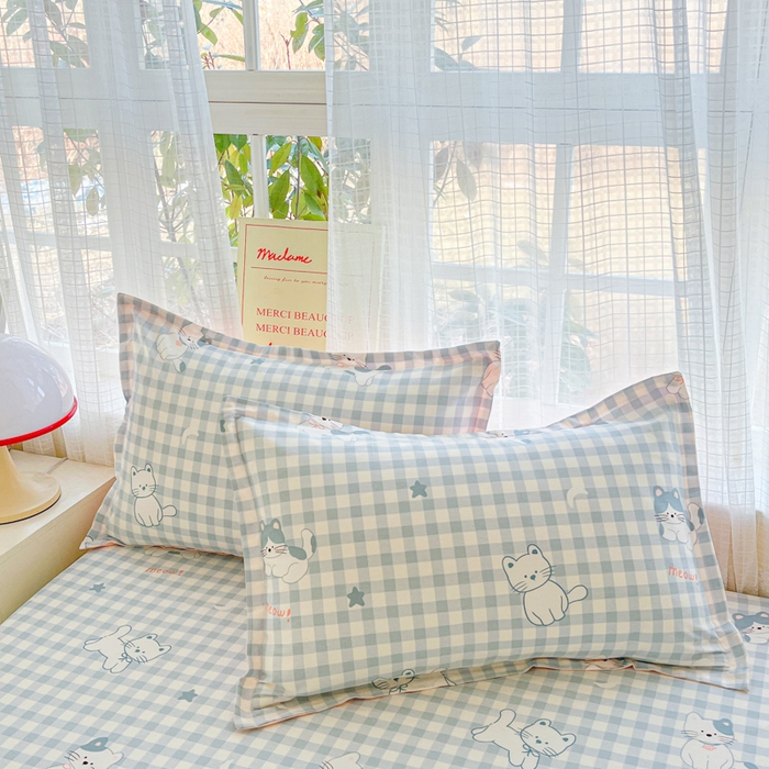 91家纺网 家纺一手货源 找家纺 （总）好亿来家纺 2026新款全棉纯棉印花小清新单枕套枕套单件