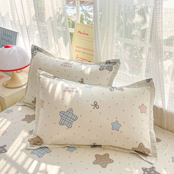 91家纺网 家纺一手货源 找家纺 （总）好亿来家纺 2026新款全棉纯棉印花小清新单枕套枕套单件