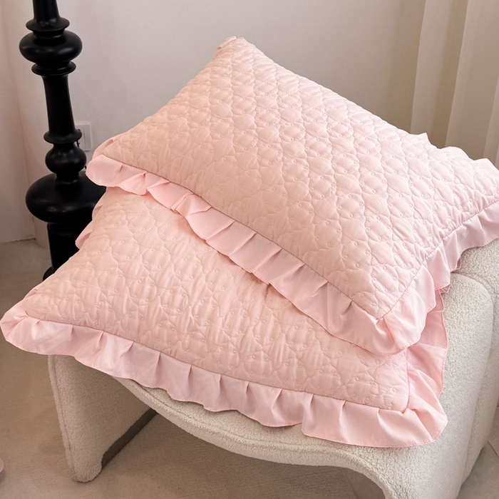 91家纺网 家纺一手货源 找家纺 野合家纺 2026新款A类水洗棉纯色夹棉床裙单床裙床裙单件 玉色