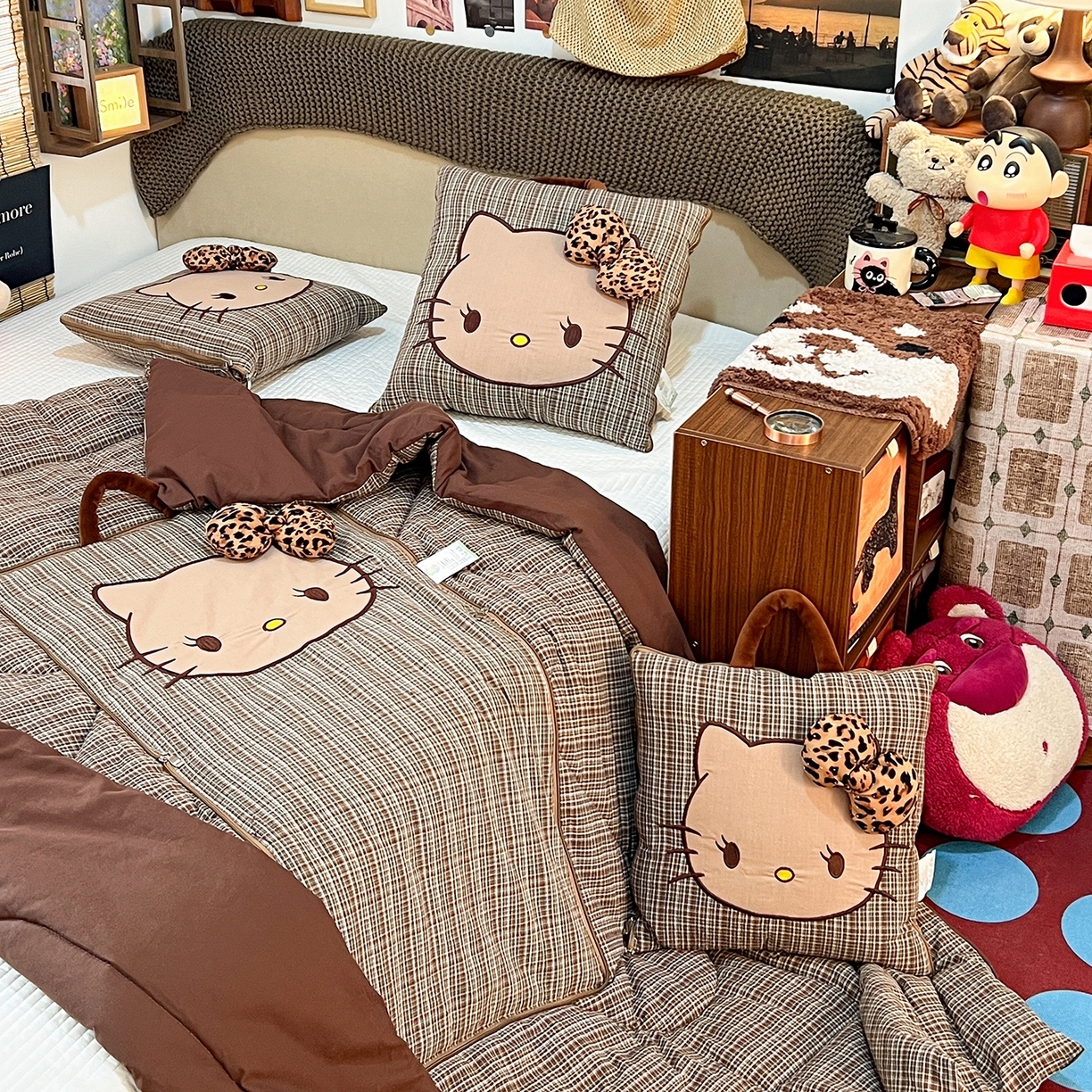 91家纺网 家纺一手货源 找家纺 （总）古本家居 2026新款立体蝴蝶结全棉KT抱枕被