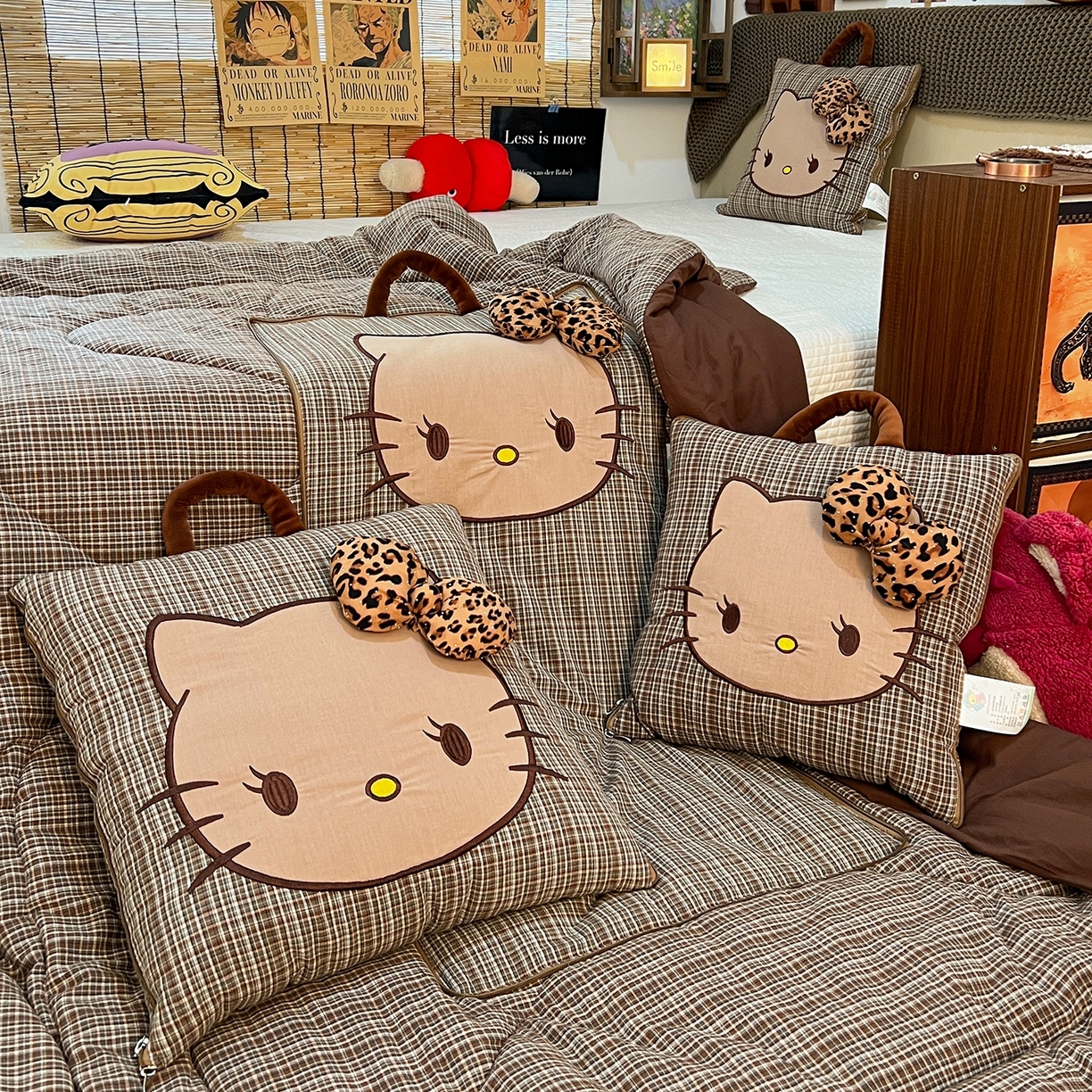 91家纺网 家纺一手货源 找家纺 （总）古本家居 2026新款立体蝴蝶结全棉KT抱枕被