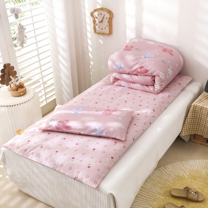 91家纺网 家纺一手货源 找家纺 （总 ）全棉幼儿园被子三件套儿童午睡棉被褥宝宝入园含芯六件套