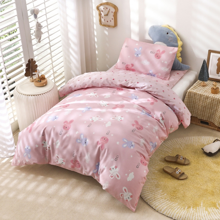 91家纺网 家纺一手货源 找家纺 （总 ）全棉幼儿园被子三件套儿童午睡棉被褥宝宝入园含芯六件套