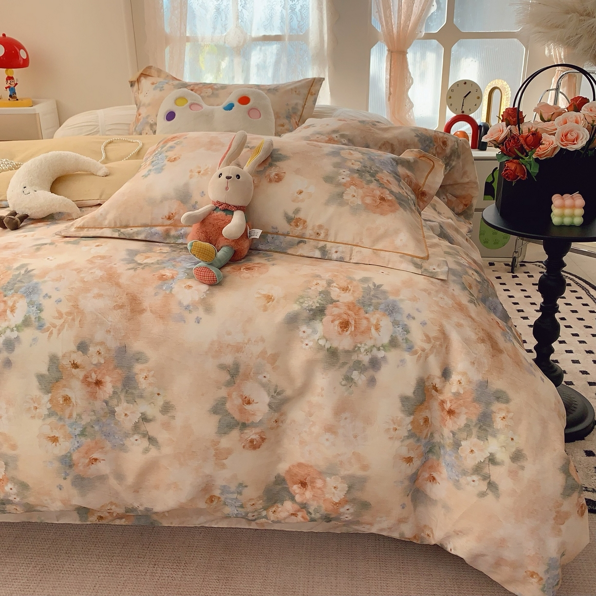 91家纺网 家纺一手货源 找家纺 （总）奈萝家纺 2025新款全棉纯棉小清新印花四件套-第一波