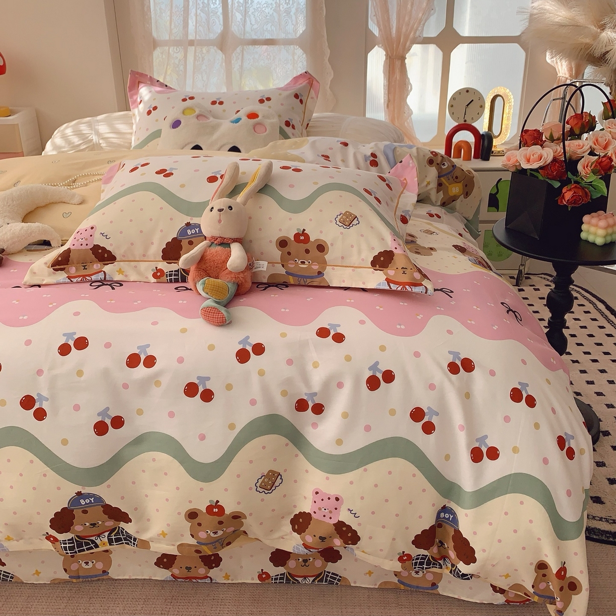 91家纺网 家纺一手货源 找家纺 （总）奈萝家纺 2025新款全棉纯棉小清新印花四件套-第一波