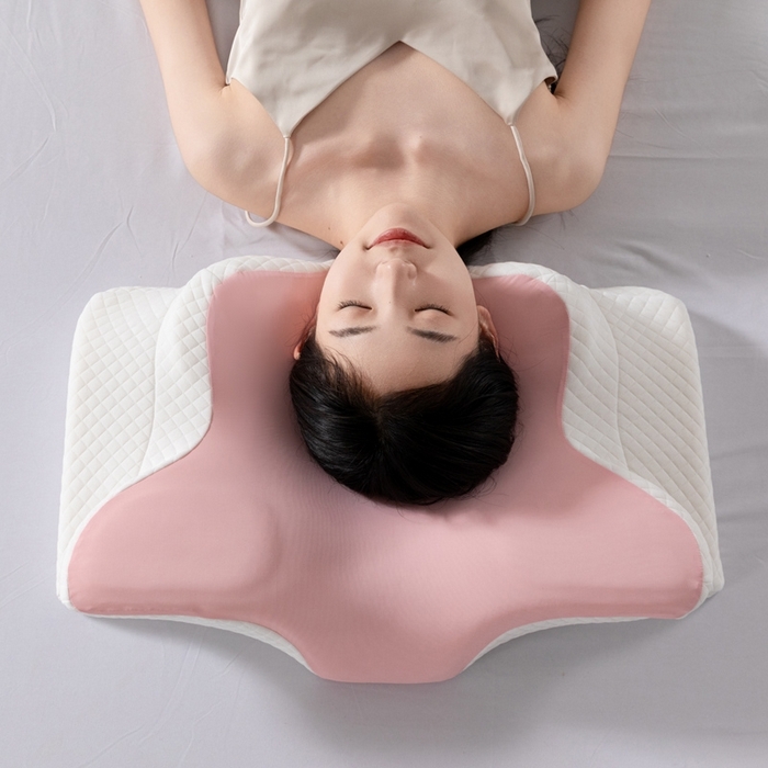 91家纺网 家纺一手货源 找家纺 （总）老地方家纺 2026新款跨境支撑性牛角枕飞机枕碟形枕枕头慢回弹枕芯