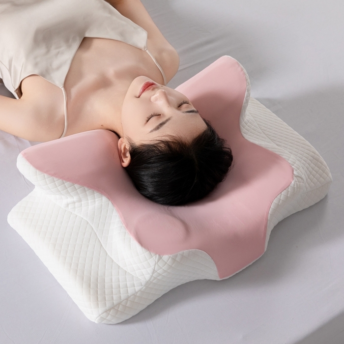 91家纺网 家纺一手货源 找家纺 （总）老地方家纺 2026新款跨境支撑性牛角枕飞机枕碟形枕枕头慢回弹枕芯