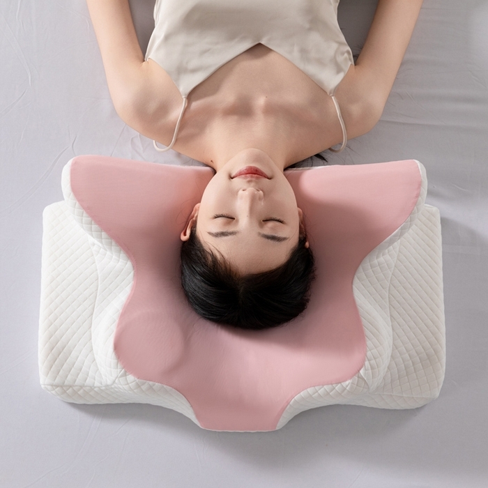 91家纺网 家纺一手货源 找家纺 （总）老地方家纺 2026新款跨境支撑性牛角枕飞机枕碟形枕枕头慢回弹枕芯