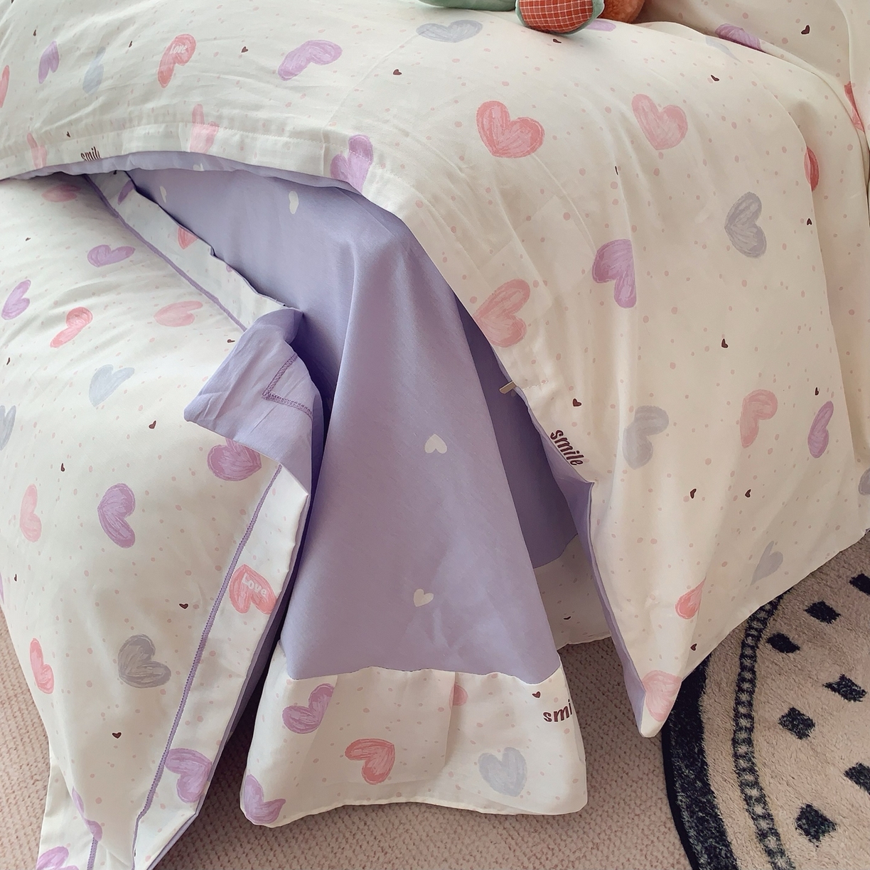 91家纺网 家纺一手货源 找家纺 奈萝家纺 2025新款全棉纯棉小清新印花四件套-第一波 浪漫满屋