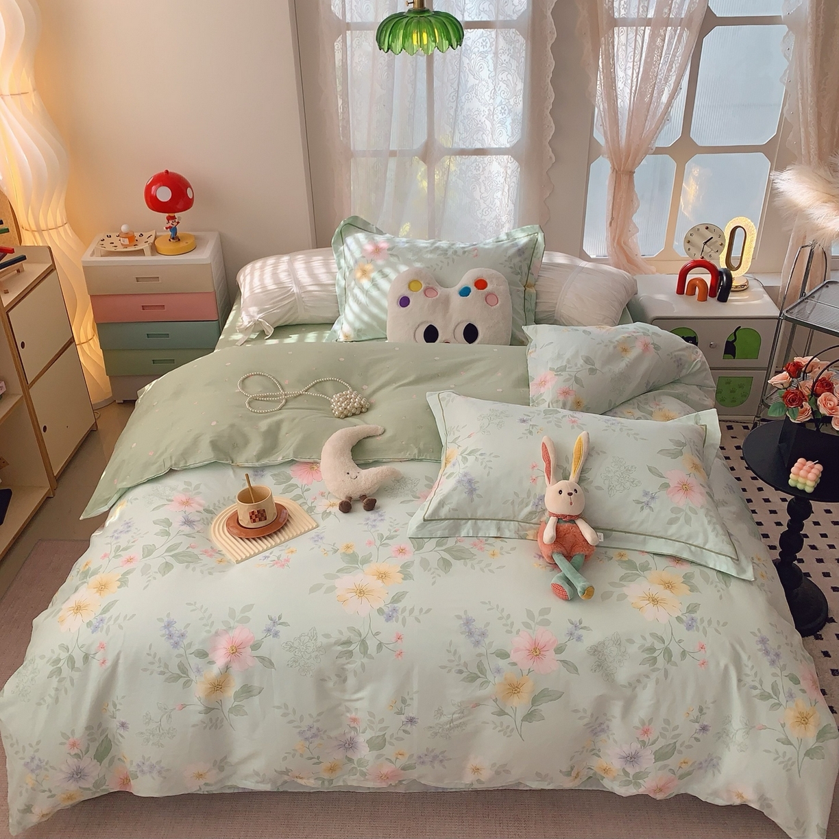 91家纺网 家纺一手货源 找家纺 奈萝家纺 2025新款全棉纯棉小清新印花四件套-第一波 曼城旧事