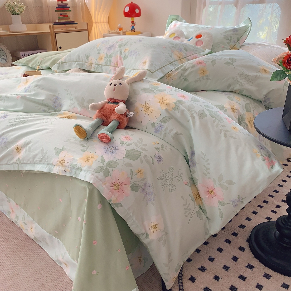 91家纺网 家纺一手货源 找家纺 奈萝家纺 2025新款全棉纯棉小清新印花四件套-第一波 曼城旧事