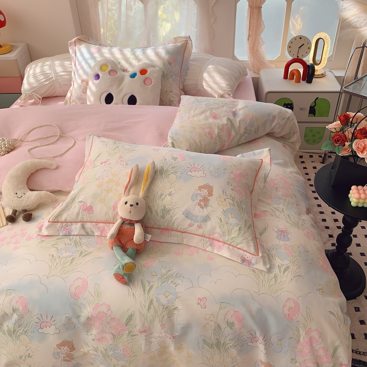 91家纺网 家纺一手货源 找家纺 奈萝家纺 2025新款全棉纯棉小清新印花四件套-第一波 魔恋仙灵