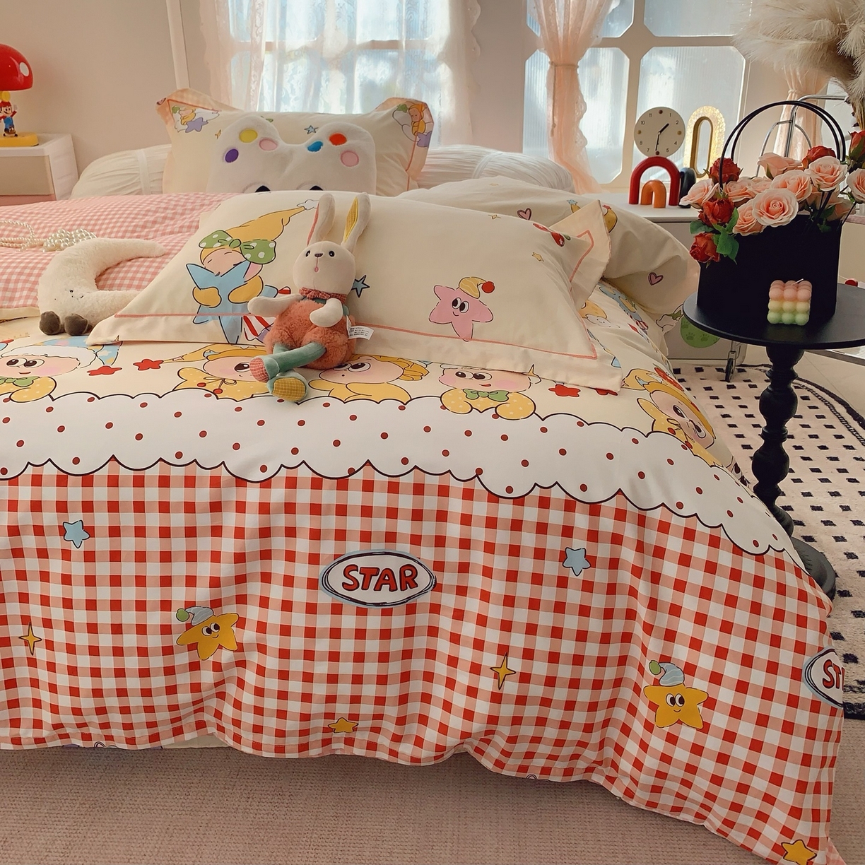 奈萝家纺 2025新款全棉纯棉小清新印花四件套-第一波 圣诞星