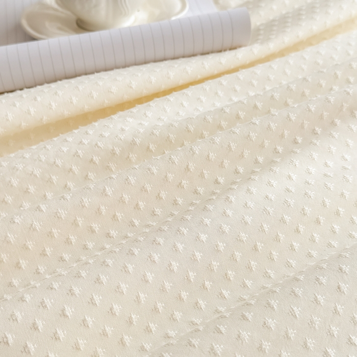 91家纺网 家纺一手货源 找家纺 六合家纺 2026新款A类贡缎提花星空点夏被 星空点-米黄