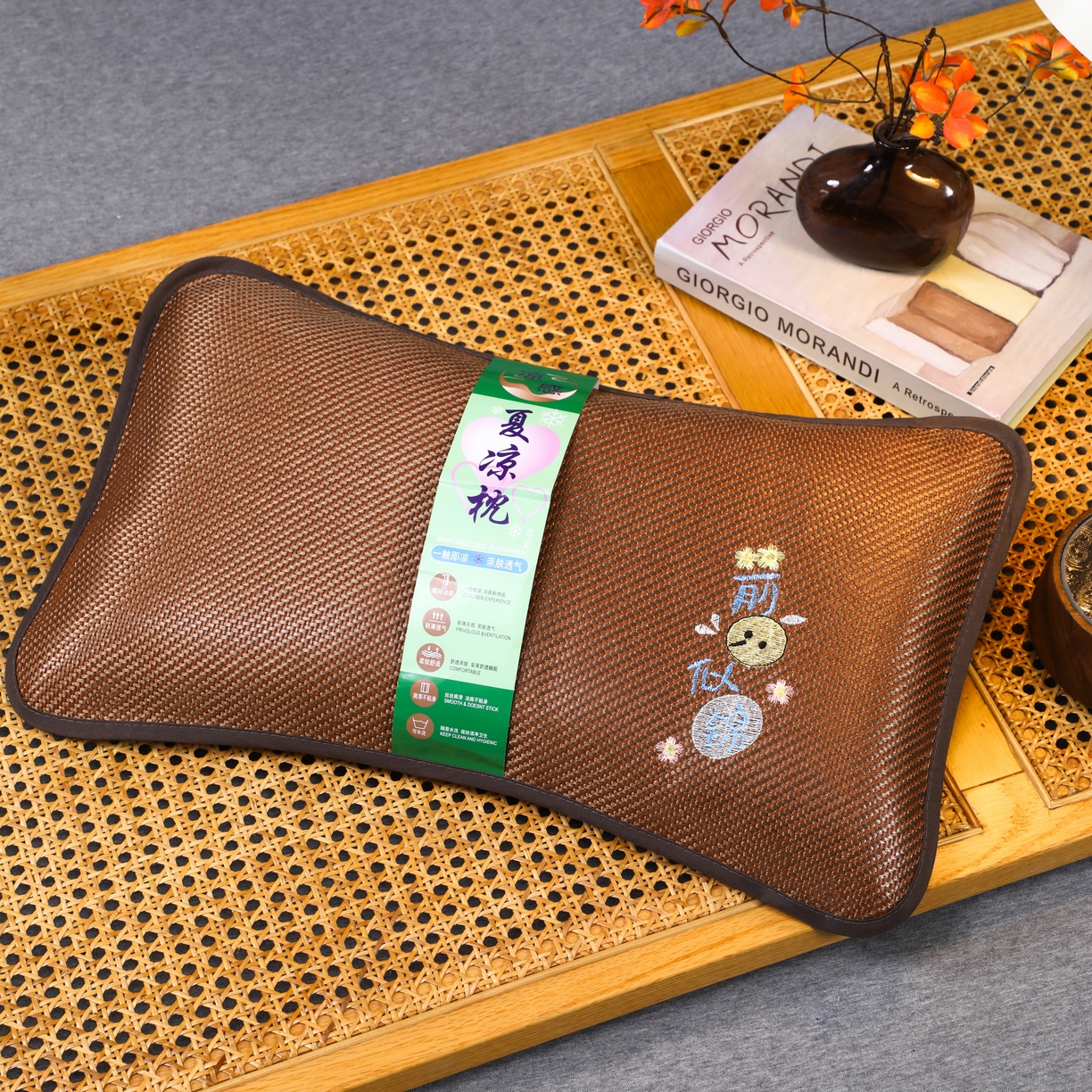 91家纺网 家纺一手货源 找家纺 （总）芯洲  2026年新款夏季冰凉清爽藤席凉席荞麦枕头枕芯