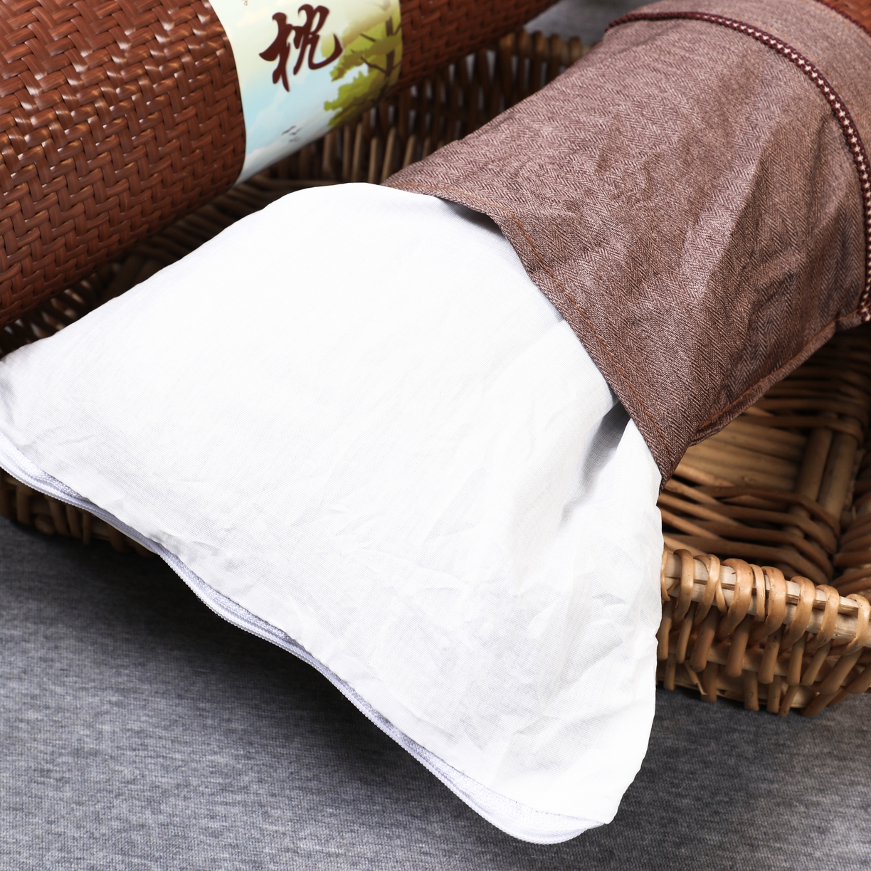 91家纺网 家纺一手货源 找家纺 （总）芯洲  2026新款夏季冰凉清爽藤席凉席颈椎荞麦枕