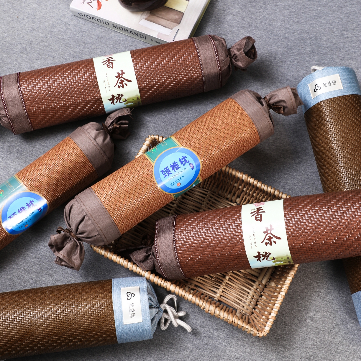 91家纺网 家纺一手货源 找家纺 （总）芯洲  2026新款夏季冰凉清爽藤席凉席颈椎荞麦枕